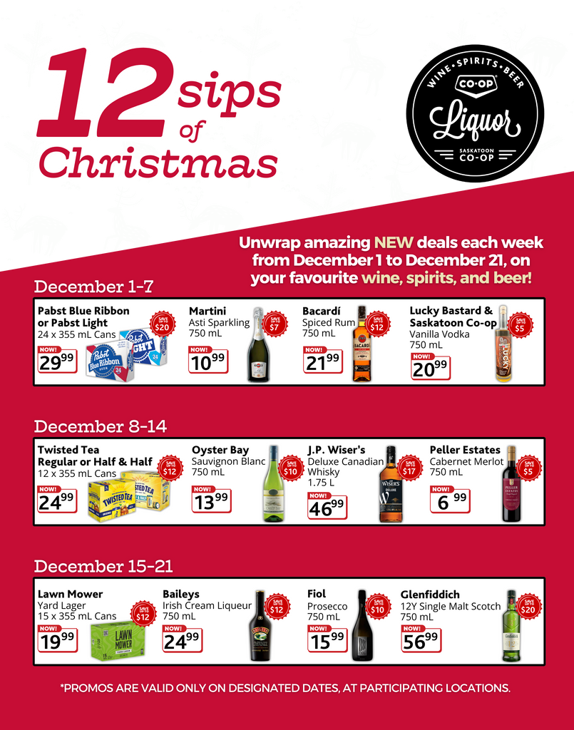 12 Sips of Christmas Deals Only Valid IN-STORE