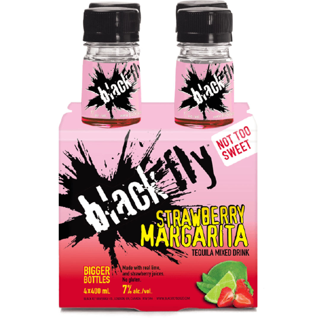 Black Fly Strawberry Tequila Margarita 4 Bottles – Co-op Wine