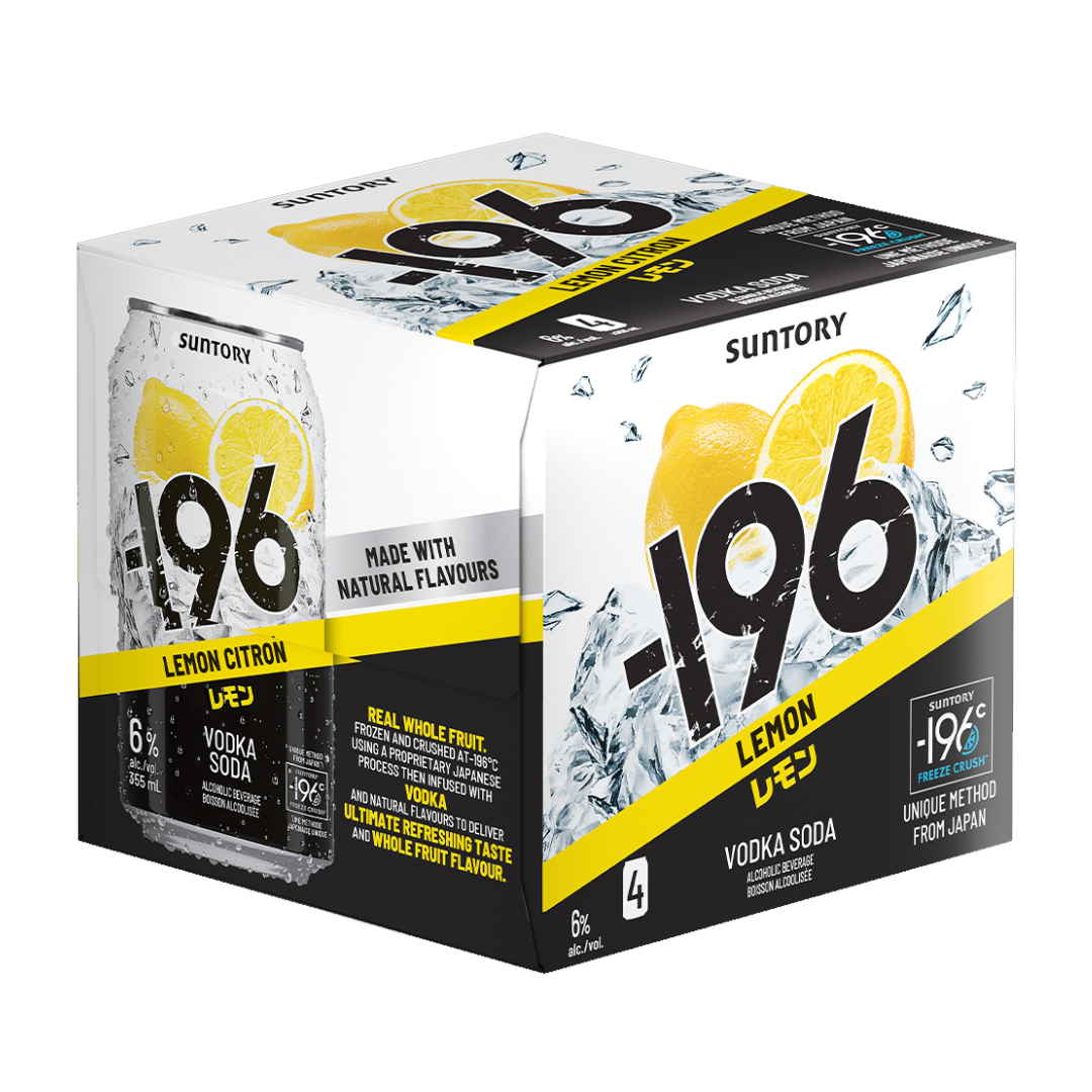 196 Lemon Vodka Soda 4 cans – Co-op Wine Spirits Beer Saskatoon