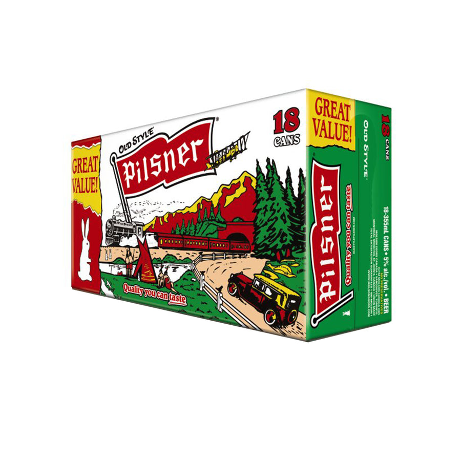 PRE - PACKED 18C OLD STYLE PILSNER 355ML 18UC CAN - 18PK
