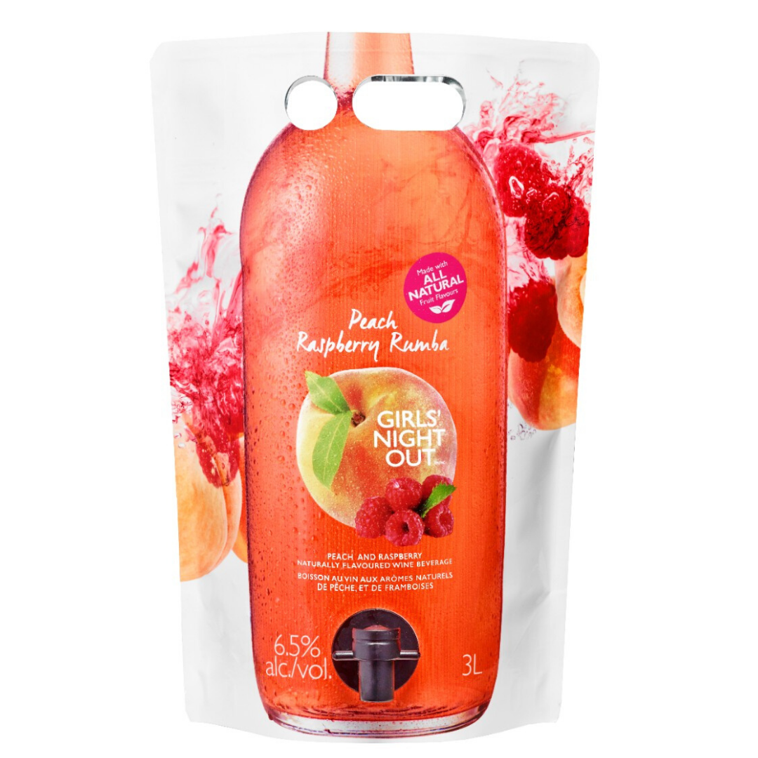 Girls Night Out Peach Raspberry Rumba 3L Bag – Co-op Wine Spirits Beer ...